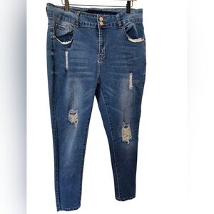 Sandpiper Distressed Blue Women's Jeans Size 22